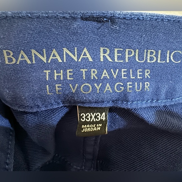 Banana Republic Men’s Navy Slim Fit Chino/Khaki Pants Size 32X34 - Picture 5 of 6